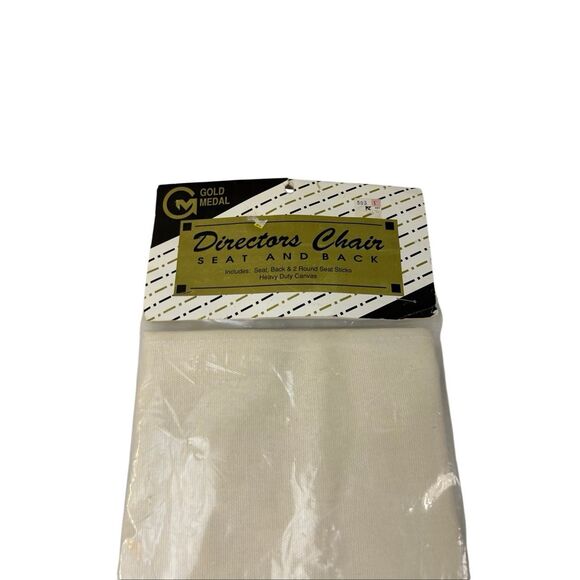Director chair and back cover Gold Medal New Canvas cream color new - Picture 4 of 4